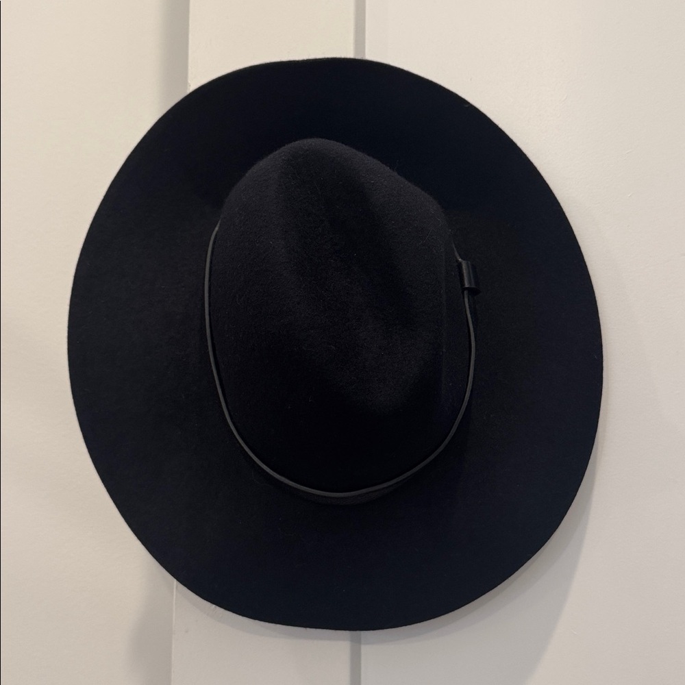 J Crew Navy Wool Floppy Hat, Size Small/Medium
